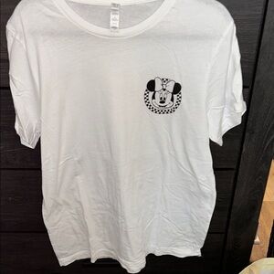 White T-Shirt Minnie Decal